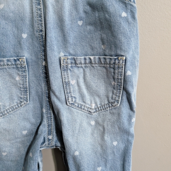Baby OshKosh B'Gosh denim overalls heart pocket 9M - Picture 8 of 10